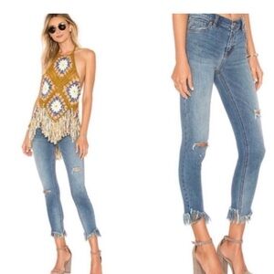 Free People great heights frayed jeans size 27